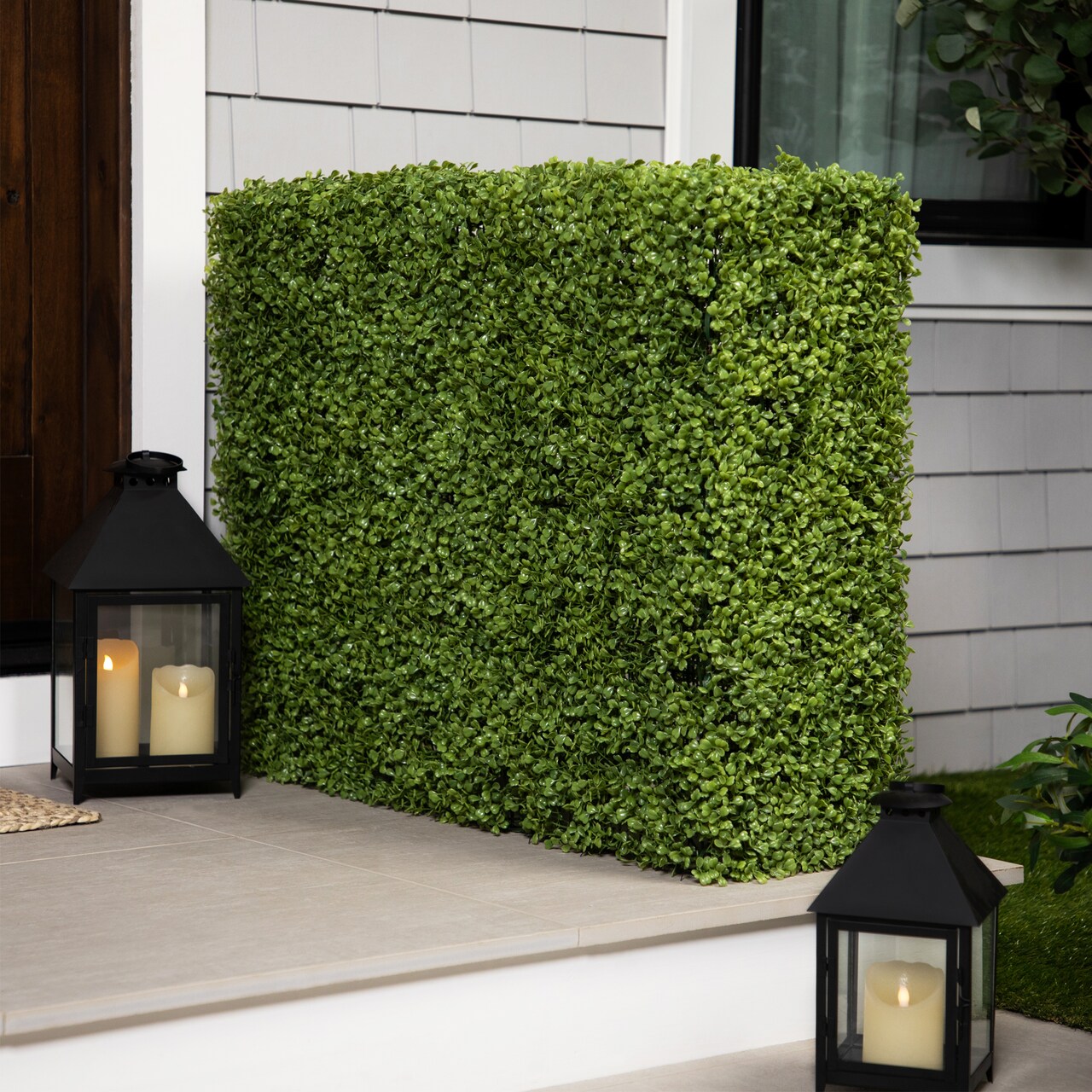 Northlight Double Sided Artificial Boxwood Outdoor Hedge - 38"
